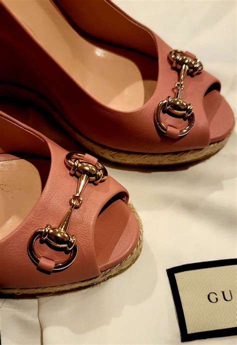 pink gucci sandals platform|Gucci platform wedge sandals.